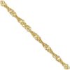 10k Yellow Gold 1.10mm Singapore Chain Necklace 14"-24" for Men Women